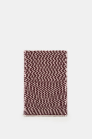 19 Andrea’s 47  - Herren - Cashmere Schal bordeaux/beige gemustert