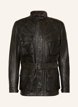 Belstaff  Lederjacke Legacy Trialmaster Panther gruen