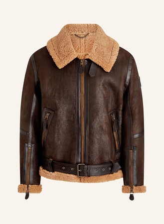 Belstaff  Lederjacke Wilder Mit Lammfell braun