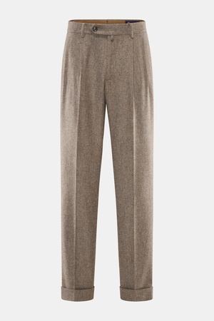 Berwich - Herren - Merino Wollhose 'Negroni' braun gemustert