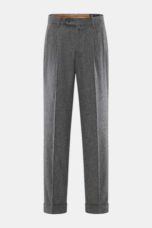 Berwich - Herren - Merino Wollhose 'Negroni' dunkelgrau gemustert