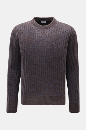 04651 / A trip in a bag - Herren - Rundhalspullover 'Chunky Rib' dunkelgrau/blau