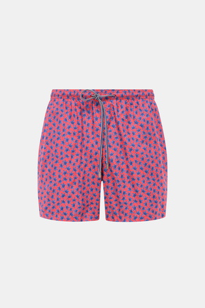 Zeybra Portofino 1962  - Herren - Badeshorts 'Tatarughe' rot/blau gemustert
