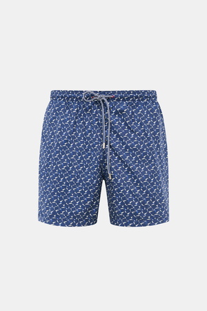 Zeybra Portofino 1962  - Herren - Badeshorts 'Foulard' navy/hellgrau/blau gemustert