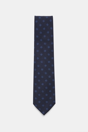 Cesare Attolini  - Herren - Krawatte 'Ventaglio' navy/blau gemustert