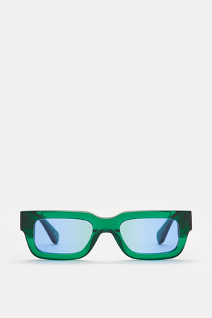 CHiMi Eyewear Chimi - Herren - Sonnenbrille 'Square Kitsuné' grün/blau grau