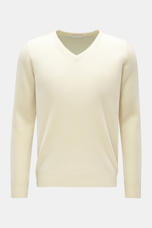 Braun  Hamburg Essentials - Herren - Cashmere V-Neck Pullover hellgelb