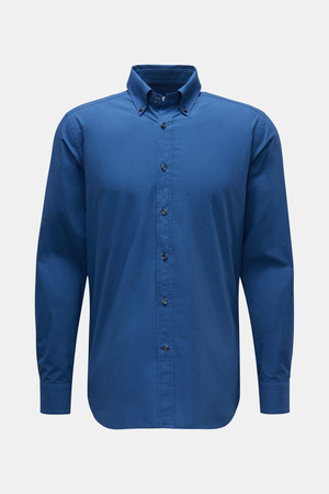 Braun  Hamburg Essentials - Herren - Casual Hemd Button-Down-Kragen graublau