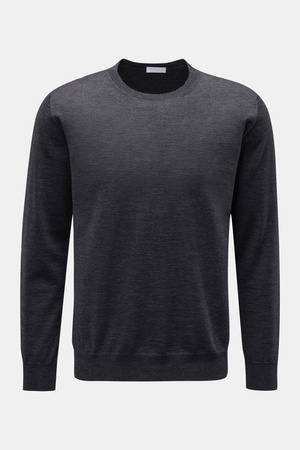 Braun  Hamburg Essentials - Herren - Merino Feinstrick-Pullover anthrazit