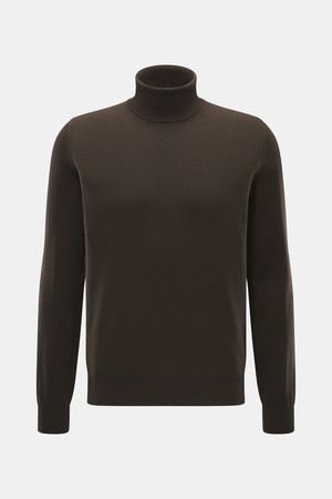 Braun Hamburg  - Herren - Cashmere Rundhalspullover dunkelbraun