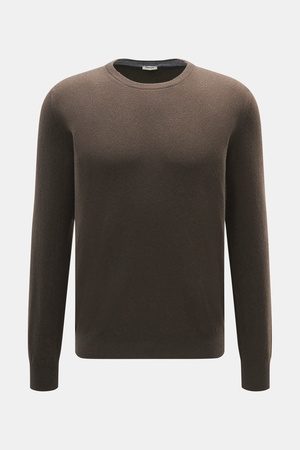 Braun Hamburg  - Herren - Cashmere Rundhalspullover dunkelbraun