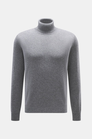 Braun Hamburg  - Herren - Cashmere Rundhalspullover grau meliert