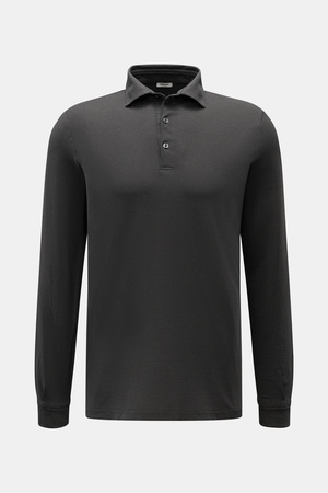Braun Hamburg  - Herren - Jersey Longsleeve-Poloshirt anthrazit