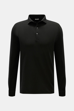 Braun Hamburg  - Herren - Jersey Longsleeve-Poloshirt schwarz