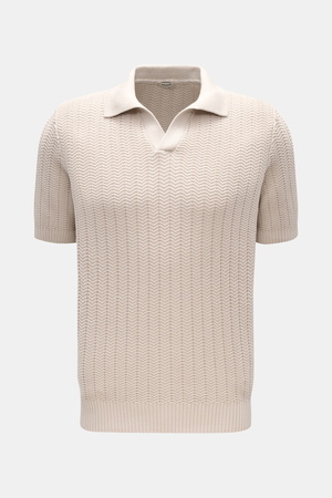 Braun Hamburg  - Herren - Kurzarm-Strickpolo beige
