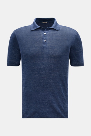 Braun Hamburg  - Herren - Leinen Kurzarm-Strickpolo graublau