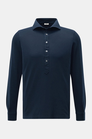 Braun Hamburg  - Herren - Longsleeve-Poloshirt navy