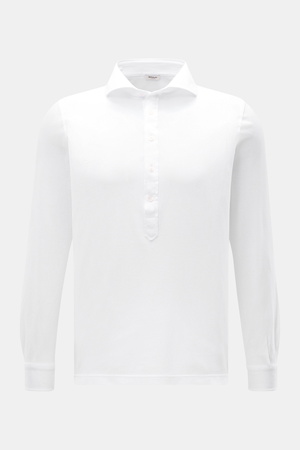 Braun Hamburg  - Herren - Longsleeve-Poloshirt weiß