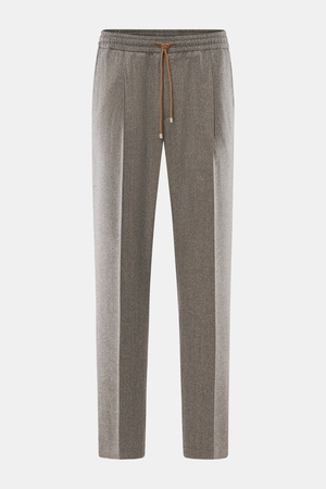 Briglia 1949 - Herren - Woll-Jogpants 'Wimbledon' grau/braun meliert