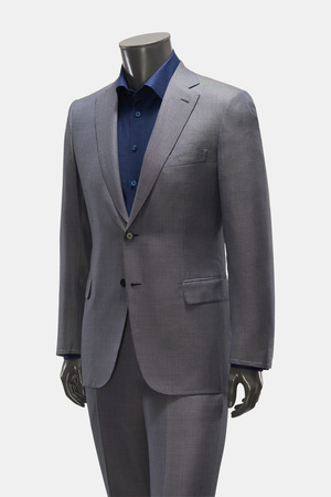Brioni  - Herren - Anzug 'Brunico' graublau gemustert grau