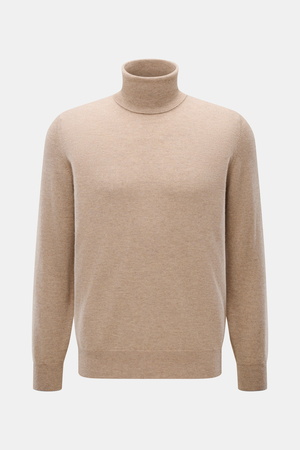 Brunello Cucinelli  - Herren - Cashmere Rollkragenpullover beige meliert
