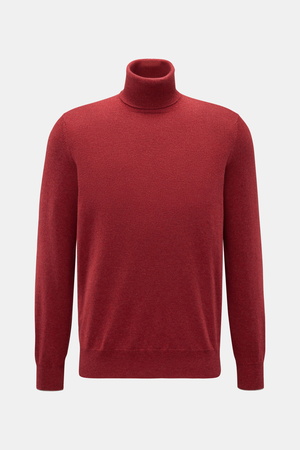 Brunello Cucinelli  - Herren - Cashmere Rollkragenpullover dunkelrot