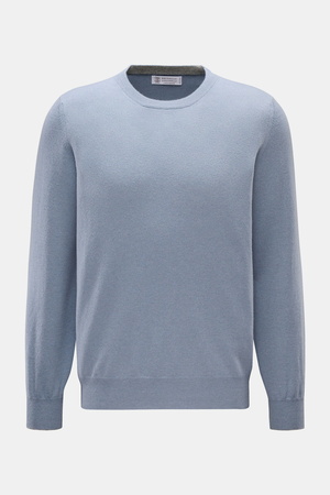 Brunello Cucinelli  - Herren - Cashmere Rundhalspullover rauchblau