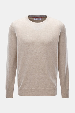 Brunello Cucinelli  - Herren - Cashmere Rundhalspullover sand meliert