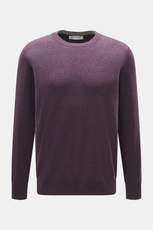 Brunello Cucinelli  - Herren - Cashmere Rundhalspullover violett meliert