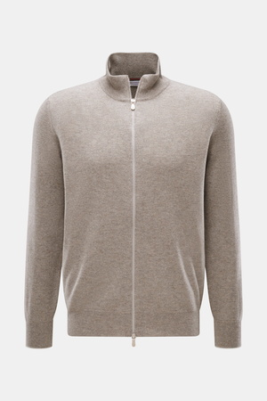 Brunello Cucinelli  - Herren - Cashmere Strickjacke beige meliert