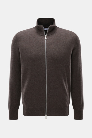 Brunello Cucinelli  - Herren - Cashmere Strickjacke braun meliert