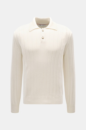 Brunello Cucinelli  - Herren - Cashmere Strickpolo creme