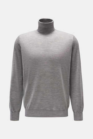 Brunello Cucinelli  - Herren - Feinstrick-Rollkragenpullover grau meliert