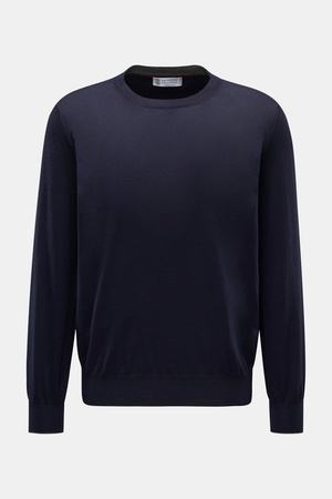 Brunello Cucinelli  - Herren - Feinstrick-Rundhalspullover navy