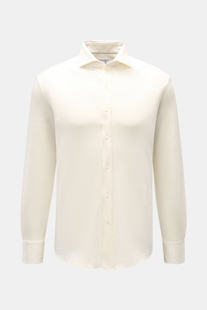 Brunello Cucinelli  - Herren - Jersey-Hemd Haifisch-Kragen creme
