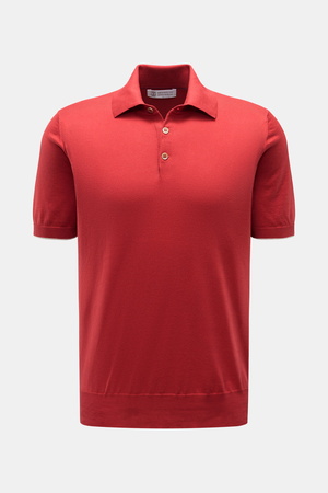 Brunello Cucinelli  - Herren - Kurzarm-Strickpolo rot