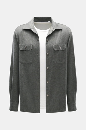Brunello Cucinelli  - Herren - Overshirt graugrün meliert