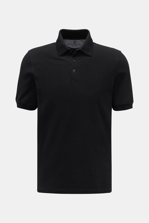 Brunello Cucinelli  - Herren - Poloshirt schwarz schwarz