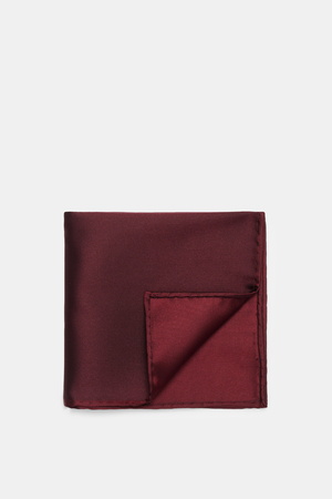 Brunello Cucinelli  - Herren - Seiden-Einstecktuch bordeaux