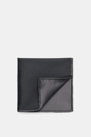 Brunello Cucinelli  - Herren - Seiden-Einstecktuch dunkelgrau