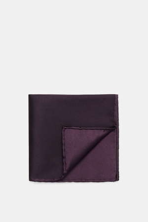 Brunello Cucinelli  - Herren - Seiden-Einstecktuch dunkelviolett