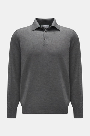 Brunello Cucinelli  - Herren - Strickpolo dunkelgrau
