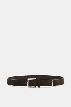 Brunello Cucinelli  - Herren - Veloursleder Gürtel dunkelbraun