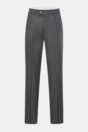 Brunello Cucinelli  - Herren - Wollhose 'Leisure Fit' dunkelgrau meliert