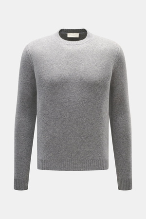 Bruno Manetti  - Herren - Cashmere Rundhalspullover grau meliert