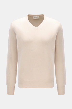 Bruno Manetti  - Herren - Cashmere V-Neck Pullover sand