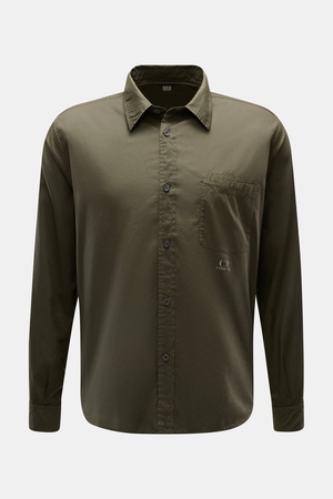 C.P. Company  - Herren - Casual Hemd schmaler Kragen dark olive