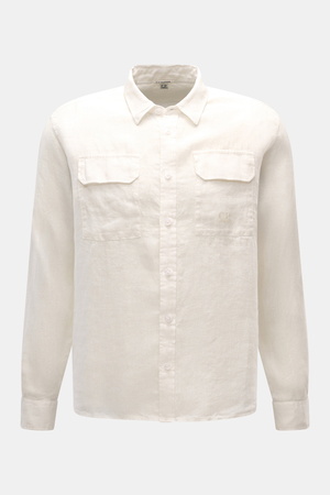 C.P. Company  - Herren - Leinenhemd schmaler Kragen offwhite