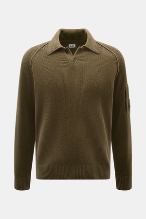 C.P. Company  - Herren - Strickpolo oliv