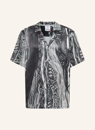 Carlo Colucci  Alloverprint Hemd Dellago grau